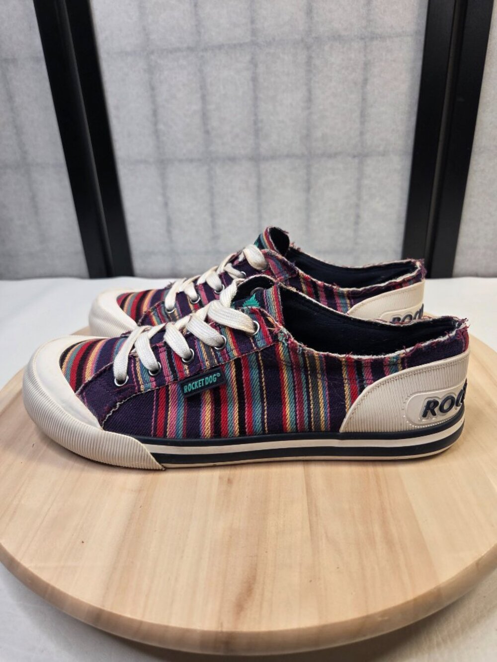 Rocket Dog Jazzin' Purple Multicolor Lace-up Sneakers Women US 9 - Picture 5 of 10